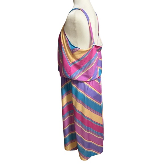 Vintage Pastel Striped Chevron Sundress - Picture 4 of 6